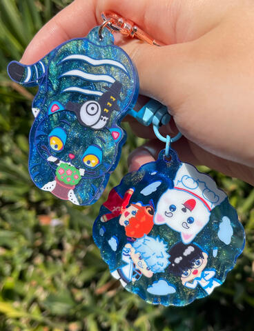 Derpy and Gintama 2inch keychains