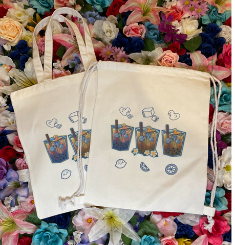 Ice Tea Tote Bag and Drawstring Bag